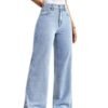 j9 Wide Leg High Waist Denim Jeans For Womens