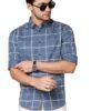 m5 Men's Checkered Slim Fit Cotton Casual Shirt