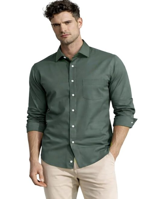 Men's Slim Fit Easy to Iron Everyday wear Premium Cotton Full Sleeve Solid Formal Shirt