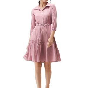 one piece western Stylish Dress with Belt