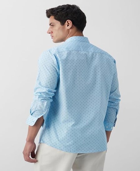 Men's Printed Slim Fit Party Branded Insignia Full Sleeve Casual Shirt Cotton