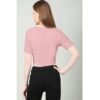 t6 Womens Fashion Crop Tops Summer Winter Baisc V Neck