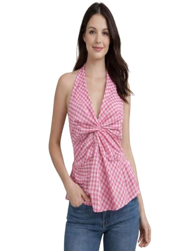 Women’s Halter Neck Sleeveless Cotton Top