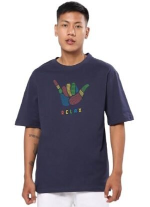 8 Oversized Fit Half Sleeve Round Neck T-Shirt