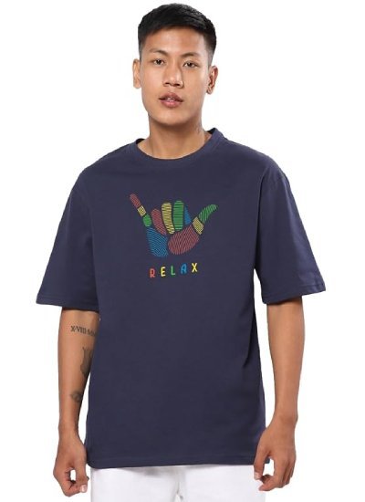 Oversized Fit Half Sleeve Round Neck T-Shirt