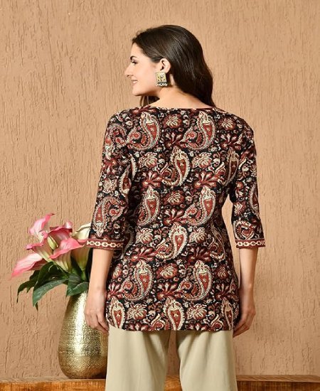 Women Floral Printed Short Kurti