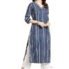 Womens Cotton Straight Fit Printed Kurta