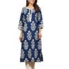 Womens Printed Cotton Straight Kurti for Girls Regular Wear Stylish Long Kurta