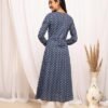 Womens Cotton Regular Fit Floral Printed A-Line Kurta