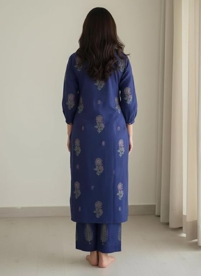 k166 Women’s Viscose Straight Printed Kurta with Palazzo