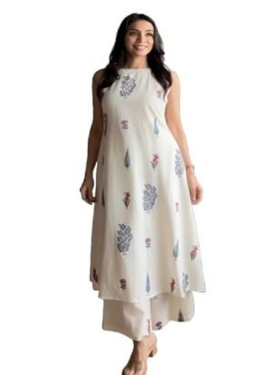 k17 Women Pure Cotton Kurta Palazzo Set