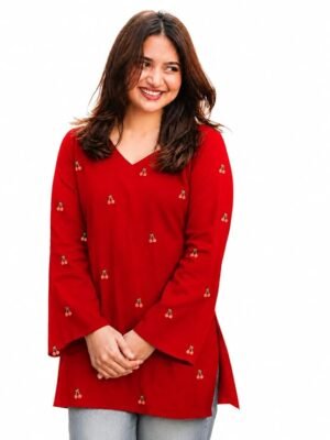 k17 Women's Embroidered Short Kurti