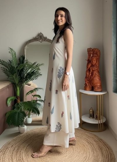 Women Pure Cotton Kurta Palazzo Set