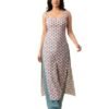Women’s Pink Floral Printed Long Kurti