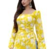 Square Neck Long Sleeve Kurti for Women