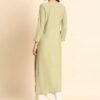 Women's Embroidered Lukhnavi Chikankari Work Straight Ethnic Kurta