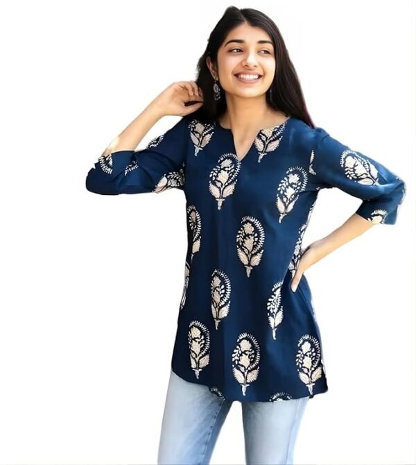 k9 Women's Short Kurti in Tops Cotton Blend