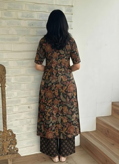 Women's Viscose Blend Straight Printed Kurta with Palazzo