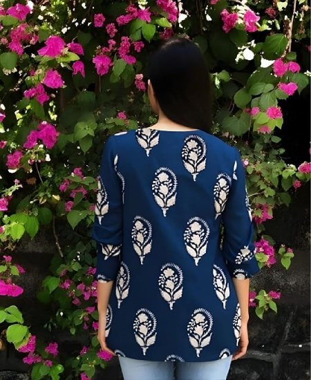 k99 Women's Short Kurti in Tops Cotton Blend