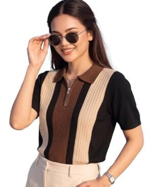 s1 Women’s Casual Summer Polo Knit T-Shirt