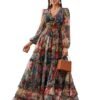 Georgette Floral Printed Western Gown