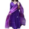 s10 Women's Cotton Blend Anarkali Embroidered Kurta with Pant & Dupatta