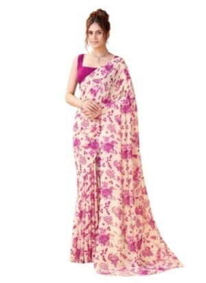 s10 Women Georgette All Over Floral Printed Saree