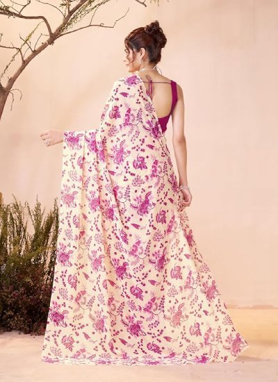s100 Women Georgette All Over Floral Printed Saree