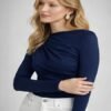 Formal WEAR Long Sleeve Feather Touch TOP for Women