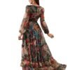 Georgette Floral Printed Western Gown