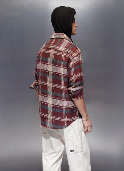 Men's 100% Cotton Hooded Shirt