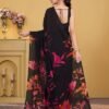 Garden Vareli Georgette Floral Printed Saree