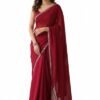 Indian Fashionista Women's Plain Georgette Sarees