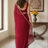 Indian Fashionista Women's Plain Georgette Sarees