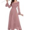 s14 Georgette Solid Color Western Gown