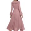 s144 Georgette Solid Color Western Gown