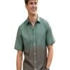 s17 Men's Cotton Linen Printed Checks Casual & Formal Shirt
