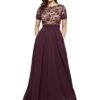 s18 Women's Round Neck Half Sleeve Gown