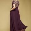 s188 Women's Round Neck Half Sleeve Gown