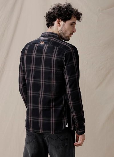 s199 Men's Double Check Casual Shirt