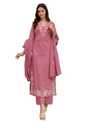 s2 Pure Cotton Embroidered Kurta Set for Women