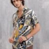 s2 Multicolor Abstract Geometric Print Men's Shirt