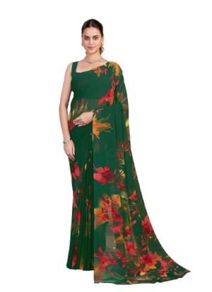 Garden Vareli Georgette Floral Printed Saree