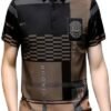 Men Printed Polo Neck Cotton Blend T-Shirt