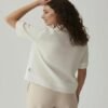 s22 Women Cream Cotton Embroidered Tops