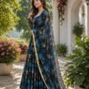 s22 Women’s Floral Printed Anarkali Gown with Dupatta