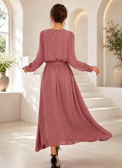 s22 Georgette Solid Color Western Gown