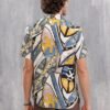 s22 Multicolor Abstract Geometric Print Men's Shirt