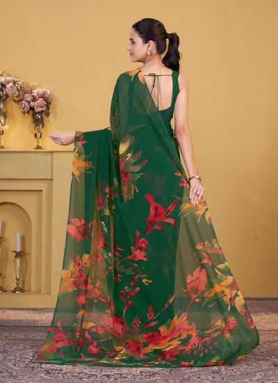 Garden Vareli Georgette Floral Printed Saree