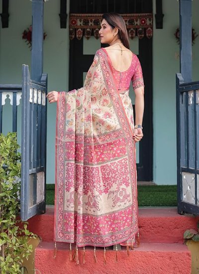 Cotton Saree for Women with Floral Printed Design